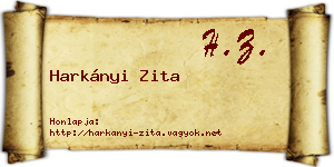 Harkányi Zita névjegykártya